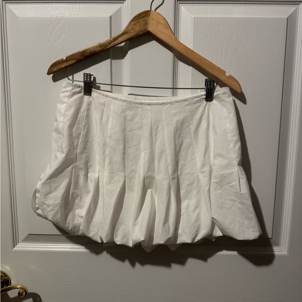 Anthropologie White Mini Skirt